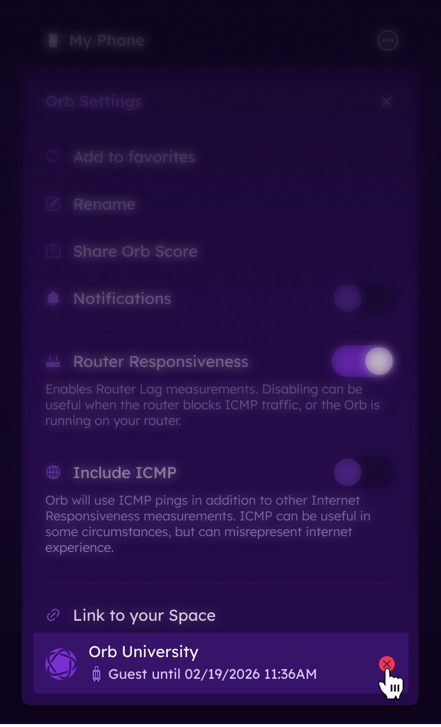 Guest Orb Link Removal