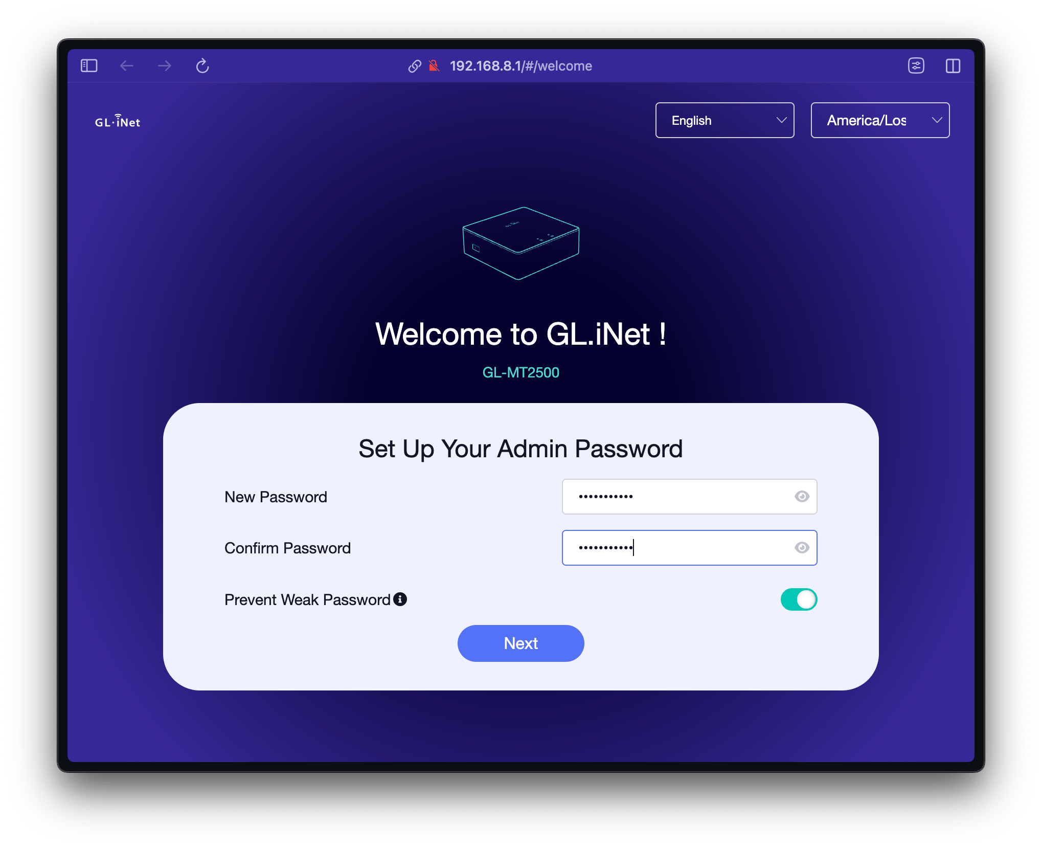 Set stock firmware password