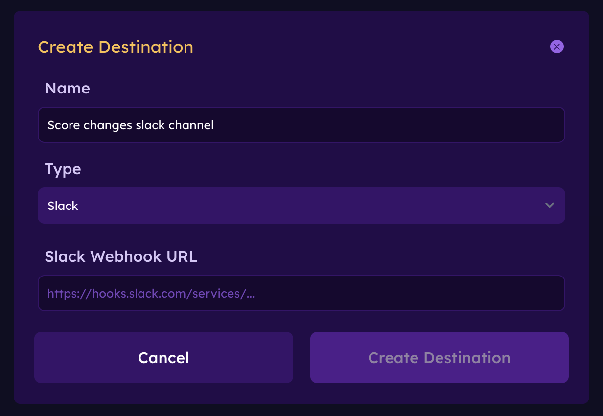 Slack Destination