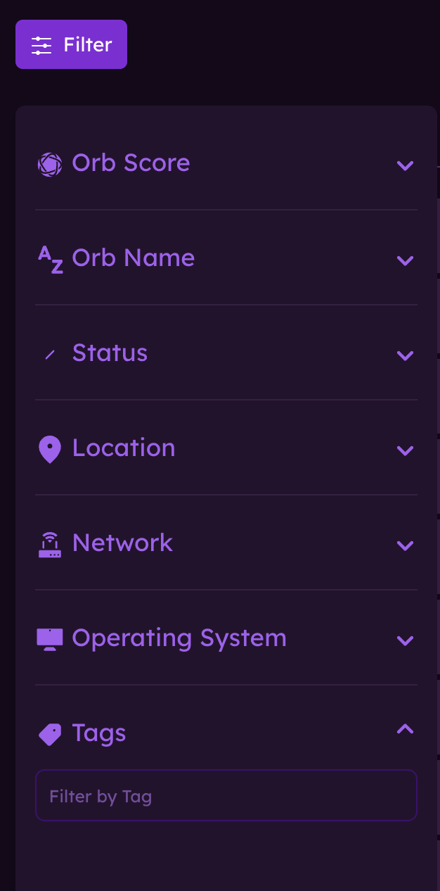 Filter Menu