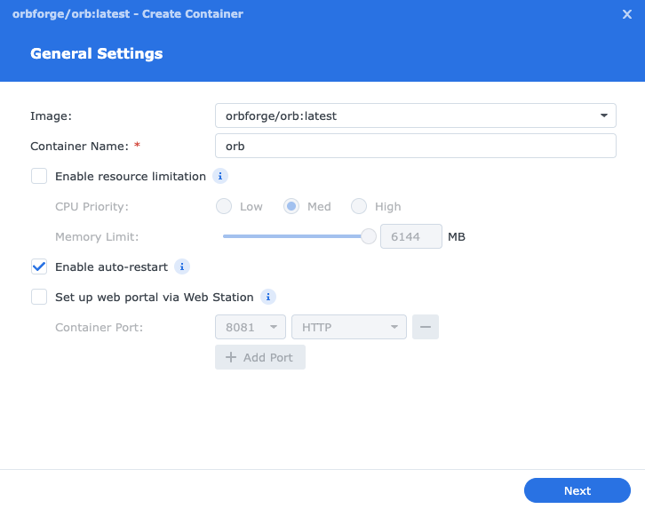 General settings auto-restart